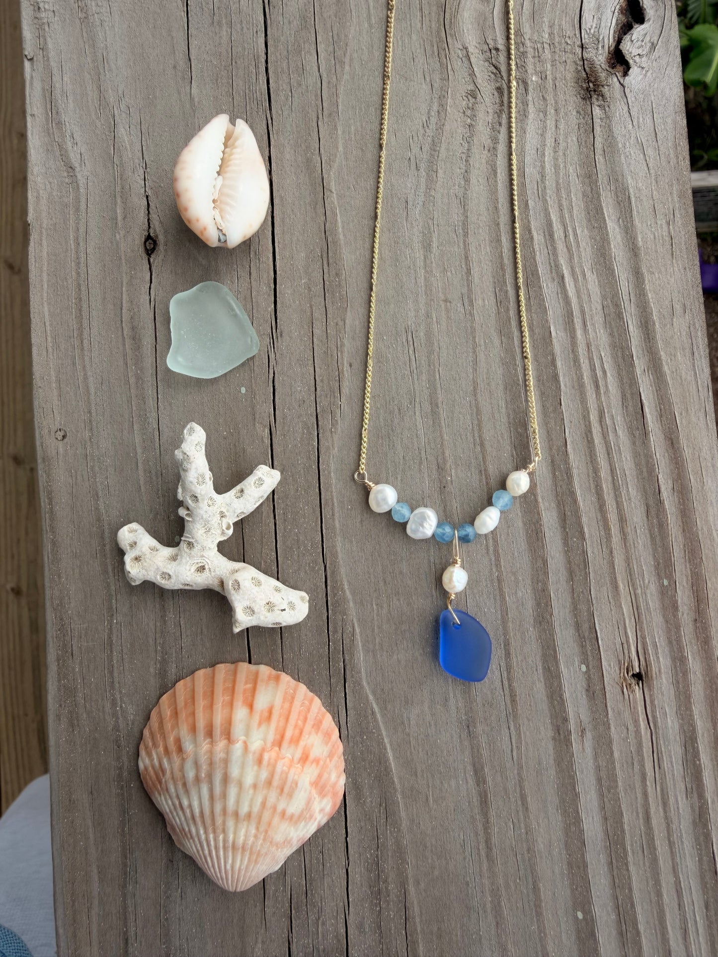 Sandbar seaglass necklace