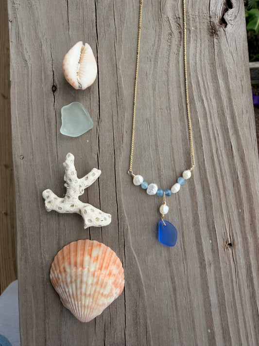 Sandbar seaglass necklace