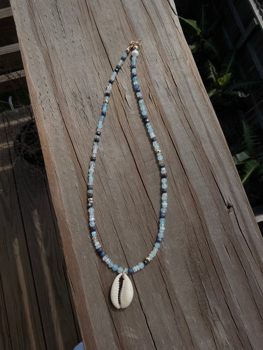 Deep sea cowrie necklace