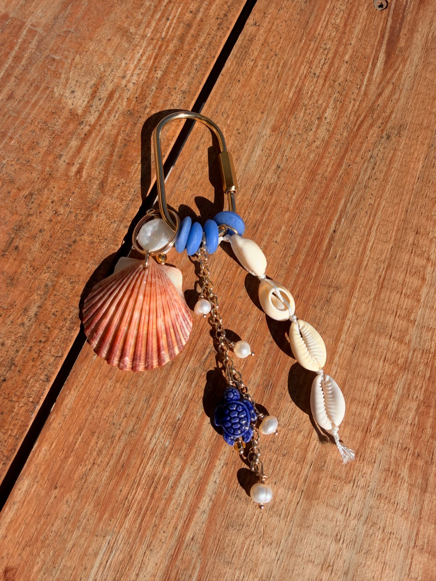 Blue purse charm