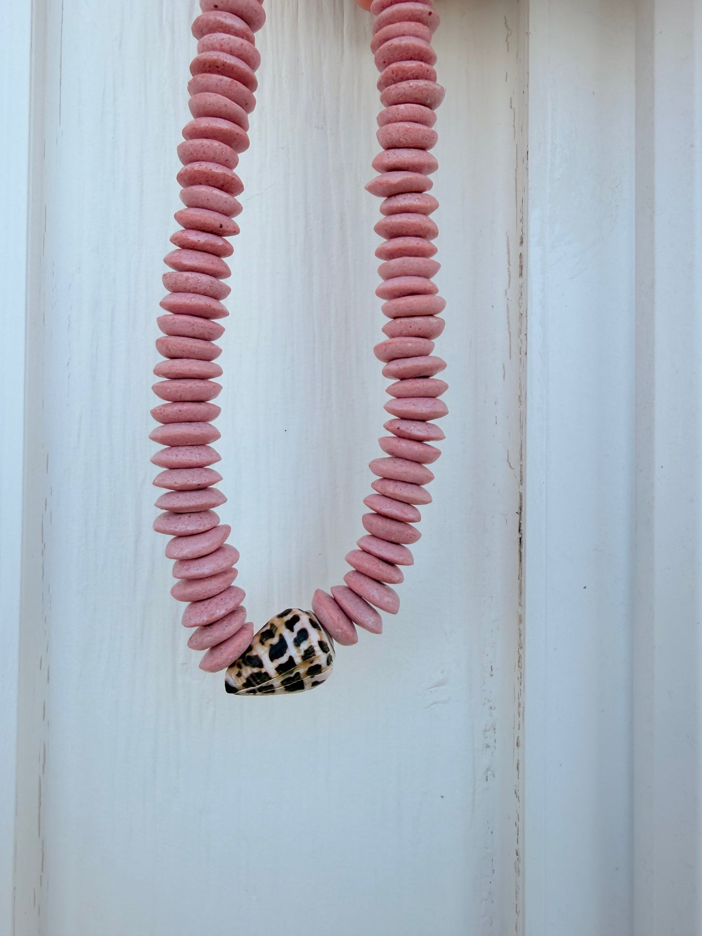 Pink beachcomber necklace